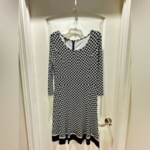 Talbots Black & White Dress